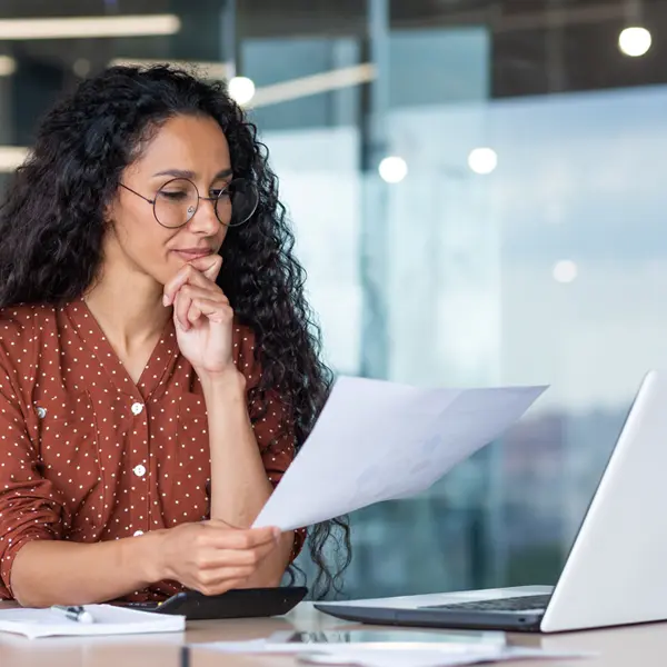 Psychologist reviewing form to submit to PAR