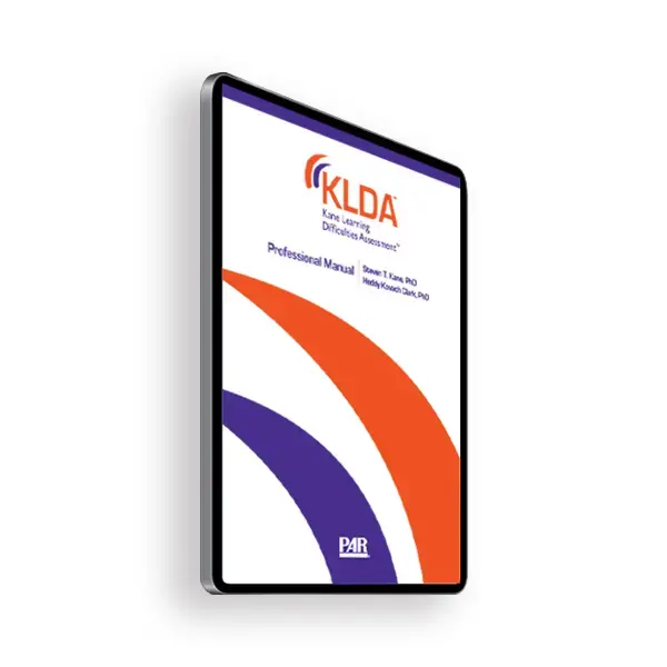 KLDA manual cover displayed on a tablet.