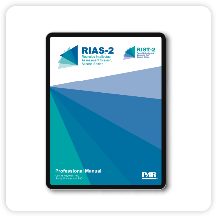 RIAS2 product manual cover featured on a tablet
