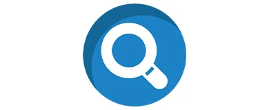 an icon of a magnifying glass